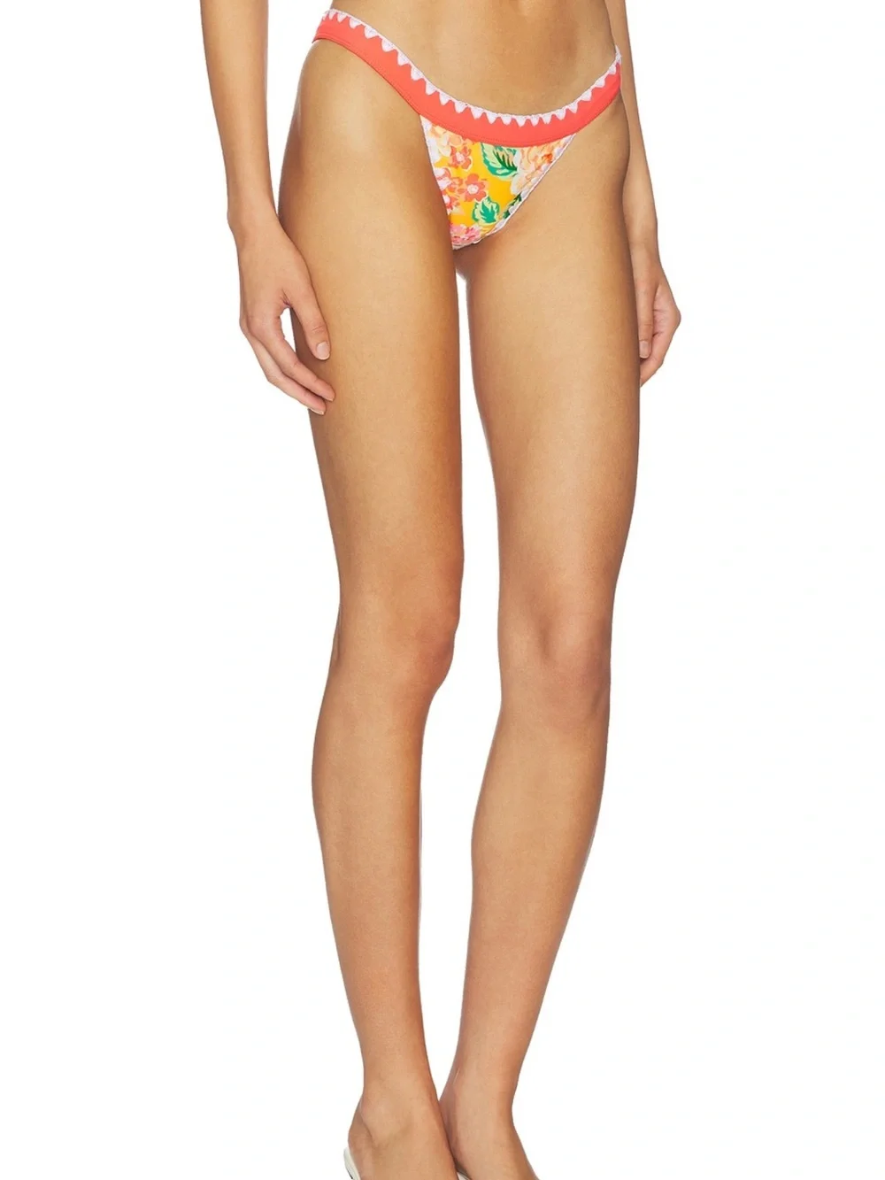 Lovers and Friends Adrift Bikini Bottom in Tangerine Floral - Picture 2 of 7